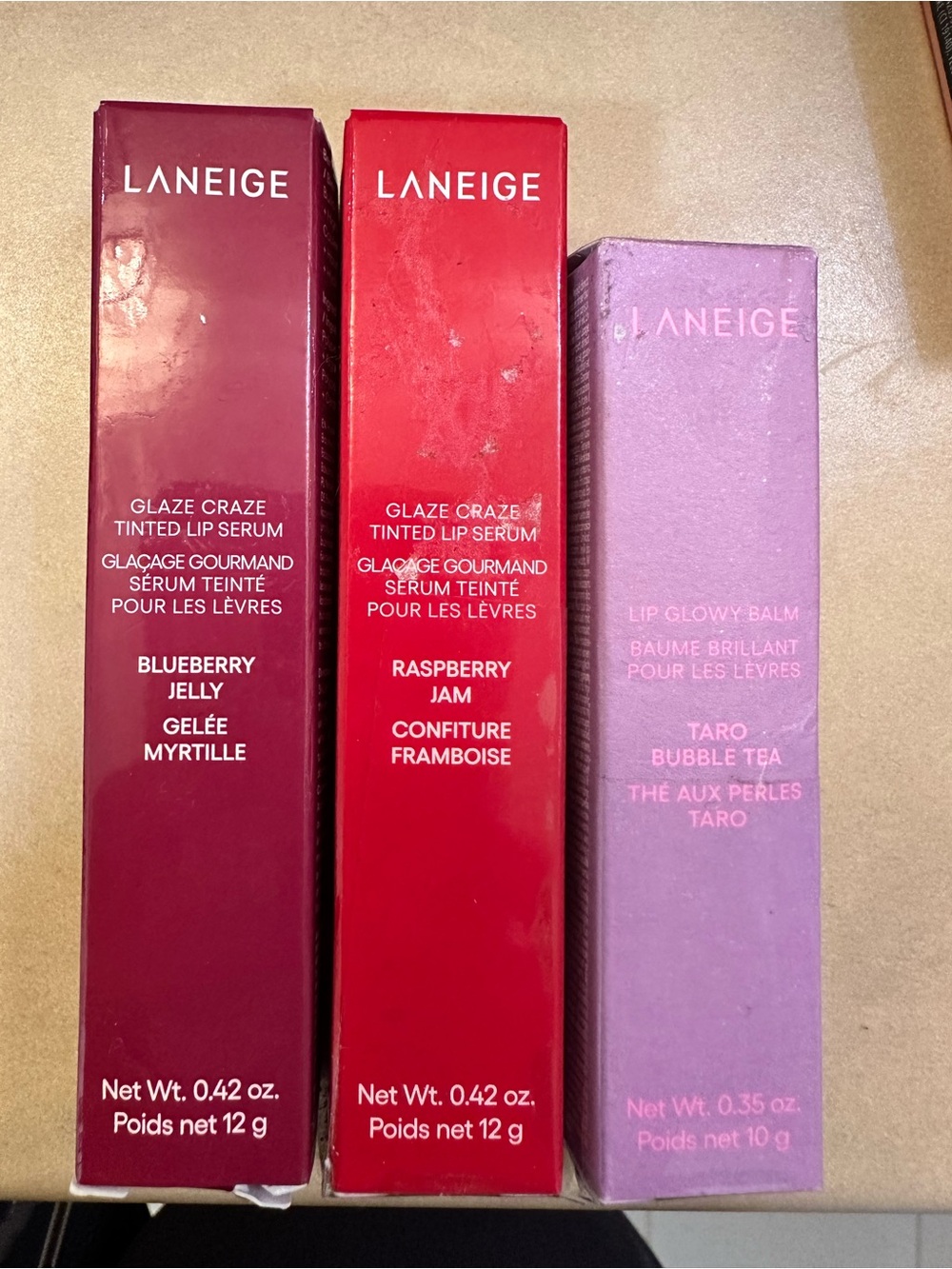 Laneige lip balm trio